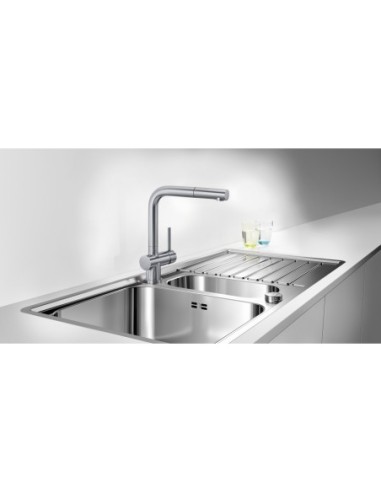 Griferia LOMIS S en acero inox cepillado
