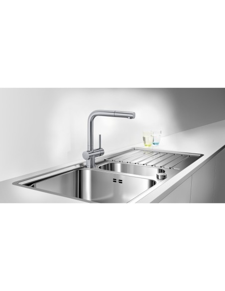 Griferia LOMIS S en acero inox cepillado