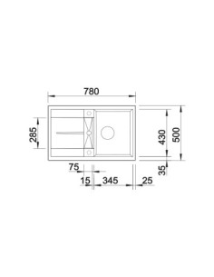 Fregadero METRA 45S en gris perla